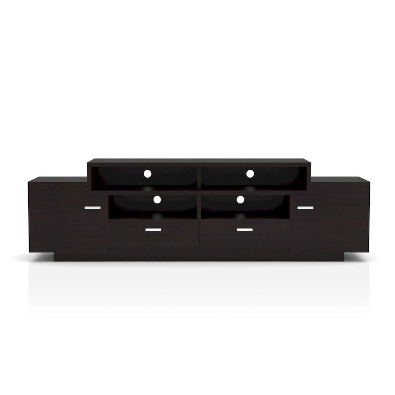 Meuble TV en bois à 2 tiroirs Peyson Contemporary 70 po par Furniture of America