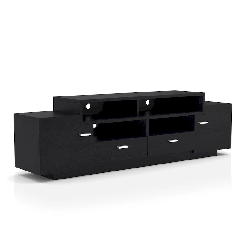 Meuble TV en bois à 2 tiroirs Peyson Contemporary 70 po par Furniture of America