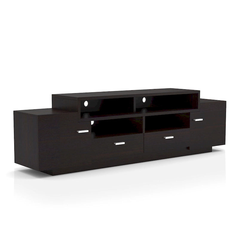 Meuble TV en bois à 2 tiroirs Peyson Contemporary 70 po par Furniture of America