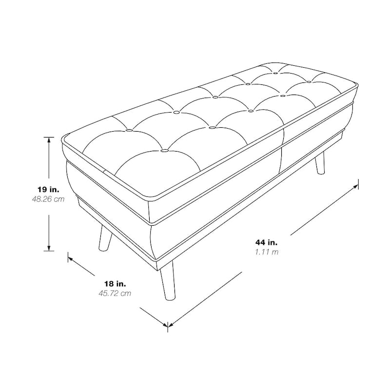 Banc de rangement Katheryn de OS Home and Office Furniture - Lin