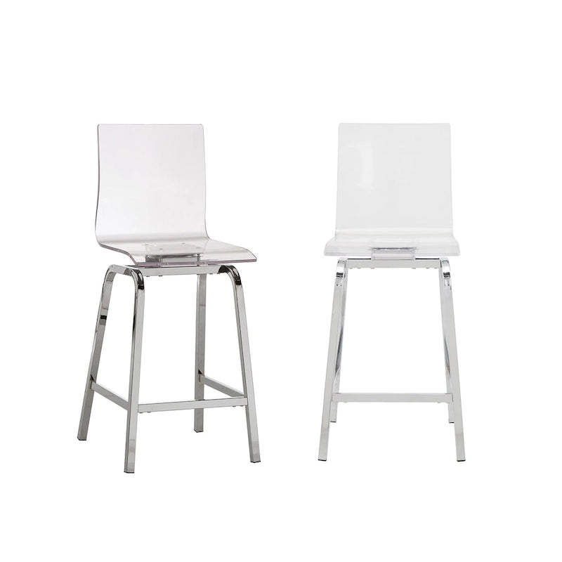 Tabourets hauts pivotants en acrylique Maravilla (lot de 2)