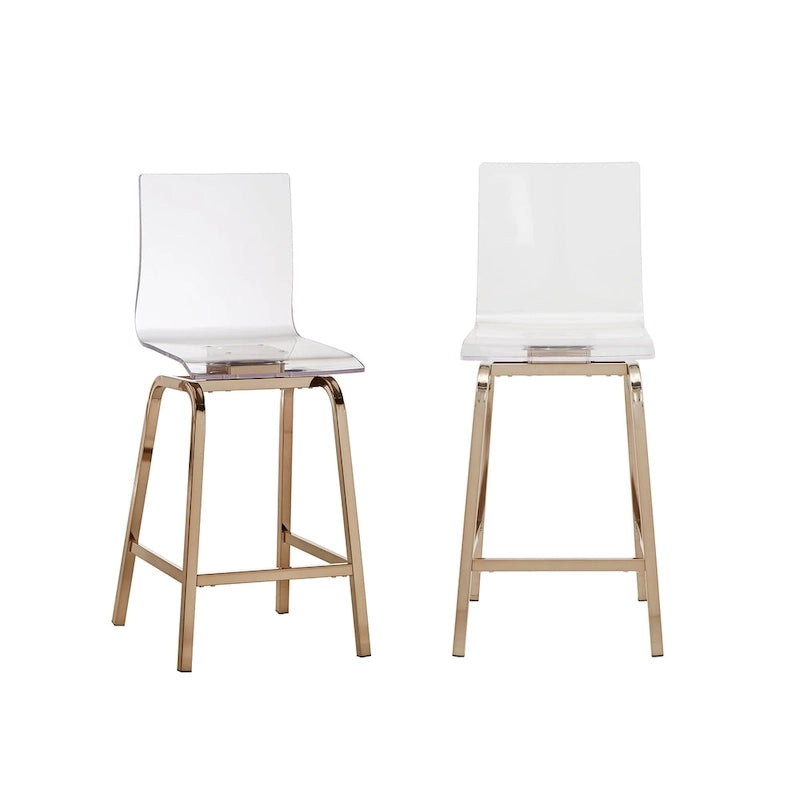 Tabourets hauts pivotants en acrylique Maravilla (lot de 2)