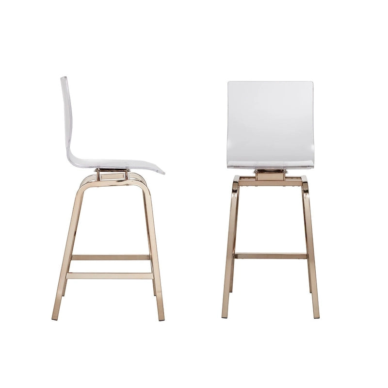 Tabourets hauts pivotants en acrylique Maravilla (lot de 2)