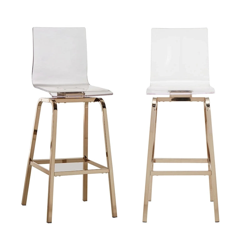 Tabourets hauts pivotants en acrylique Maravilla (lot de 2)