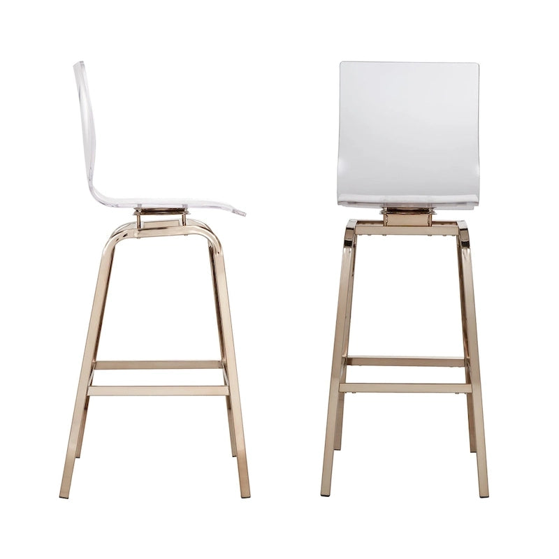 Tabourets hauts pivotants en acrylique Maravilla (lot de 2)