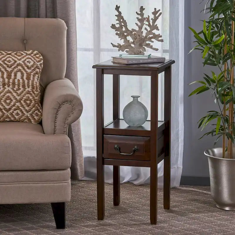Table d'appoint en bois d'acacia Rivera par Christopher Knight Home