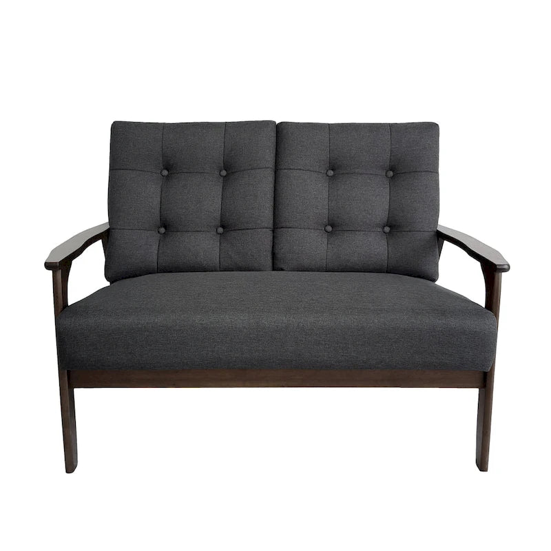Ensemble de canapé 2 pièces en tissu Aries Mid-century par Christopher Knight Home