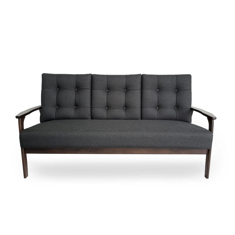 Ensemble de canapé 2 pièces en tissu Aries Mid-century par Christopher Knight Home