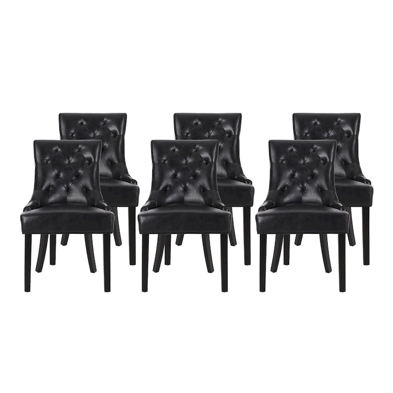 Chaises de salle à manger capitonnées Cheney (lot de 6) de Christopher Knight Home