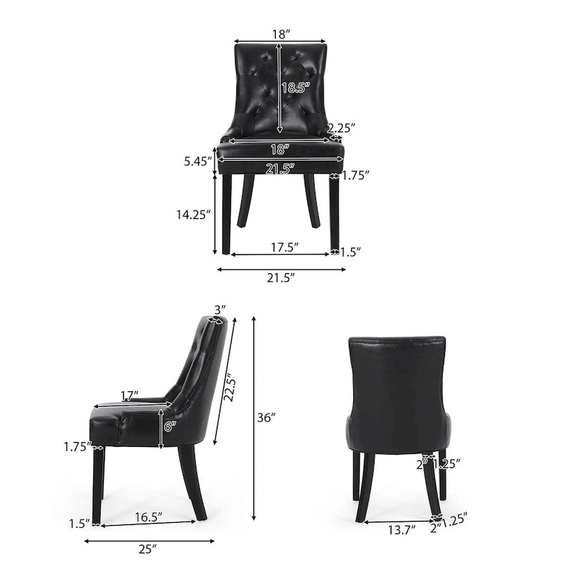 Chaises de salle à manger capitonnées Cheney (lot de 6) de Christopher Knight Home