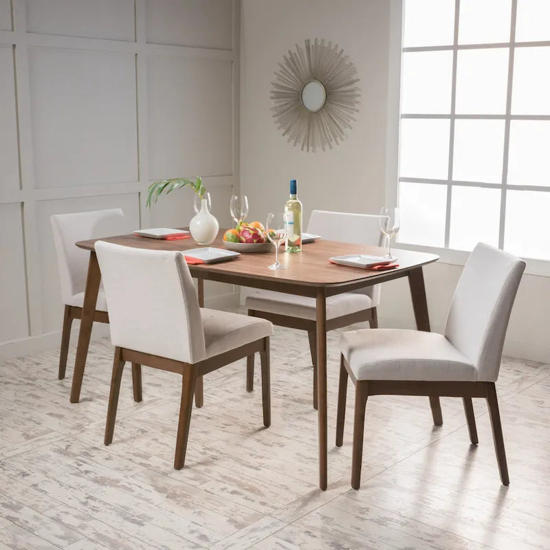 Christopher Knight Home Fabrizio ensemble de salle à manger 5 pièces moderne du milieu du siècle