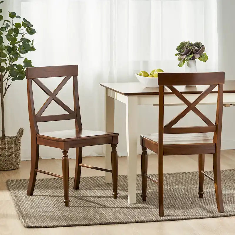 Chaise de salle à manger Rovie en bois d'acacia (lot de 2) par Christopher Knight Home