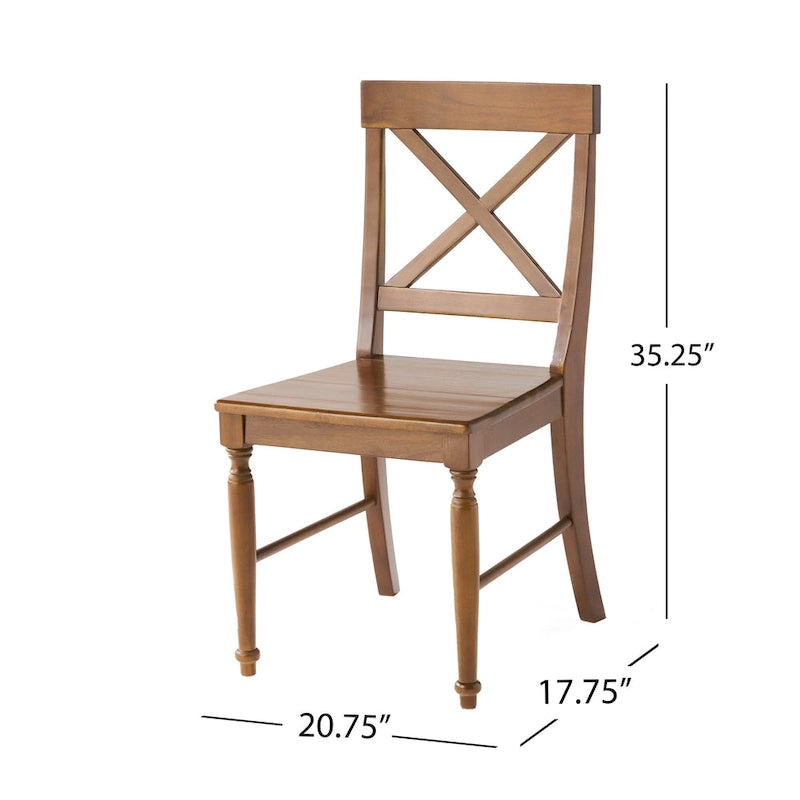 Chaise de salle à manger Rovie en bois d'acacia (lot de 2) par Christopher Knight Home