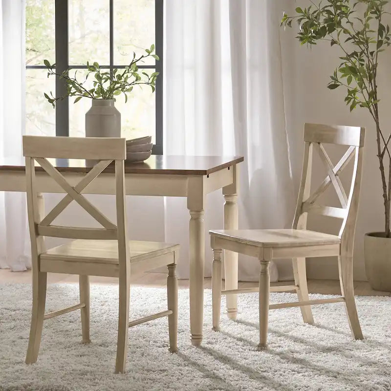 Chaise de salle à manger Rovie en bois d'acacia (lot de 2) par Christopher Knight Home