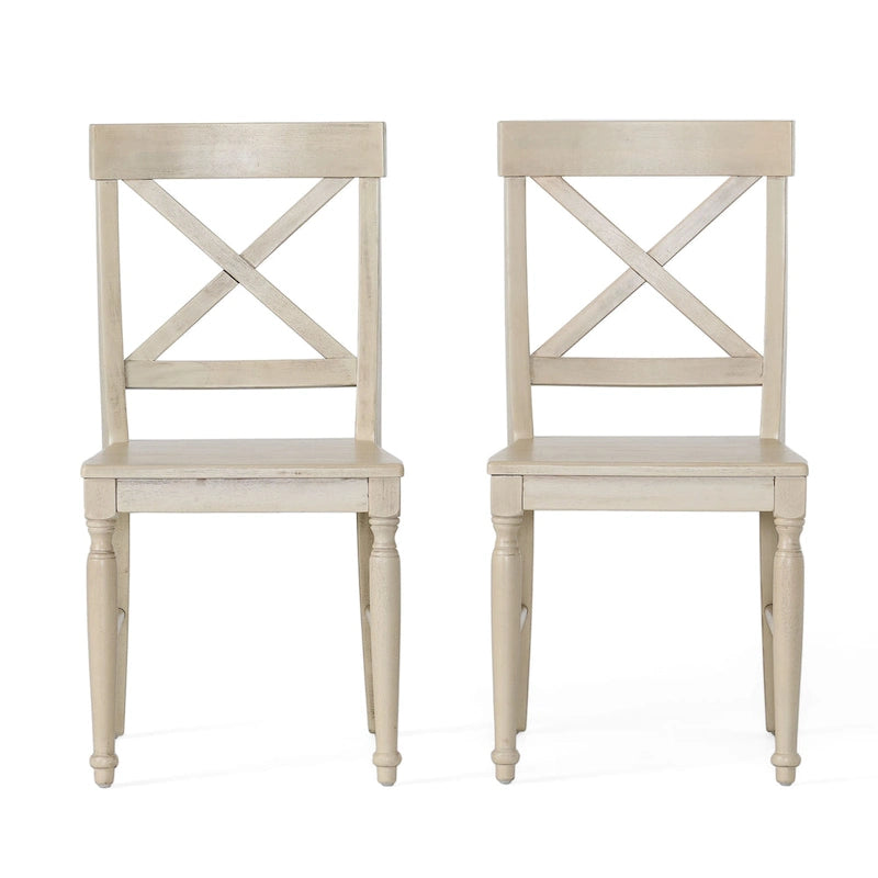 Chaise de salle à manger Rovie en bois d'acacia (lot de 2) par Christopher Knight Home