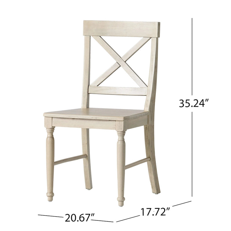 Chaise de salle à manger Rovie en bois d'acacia (lot de 2) par Christopher Knight Home