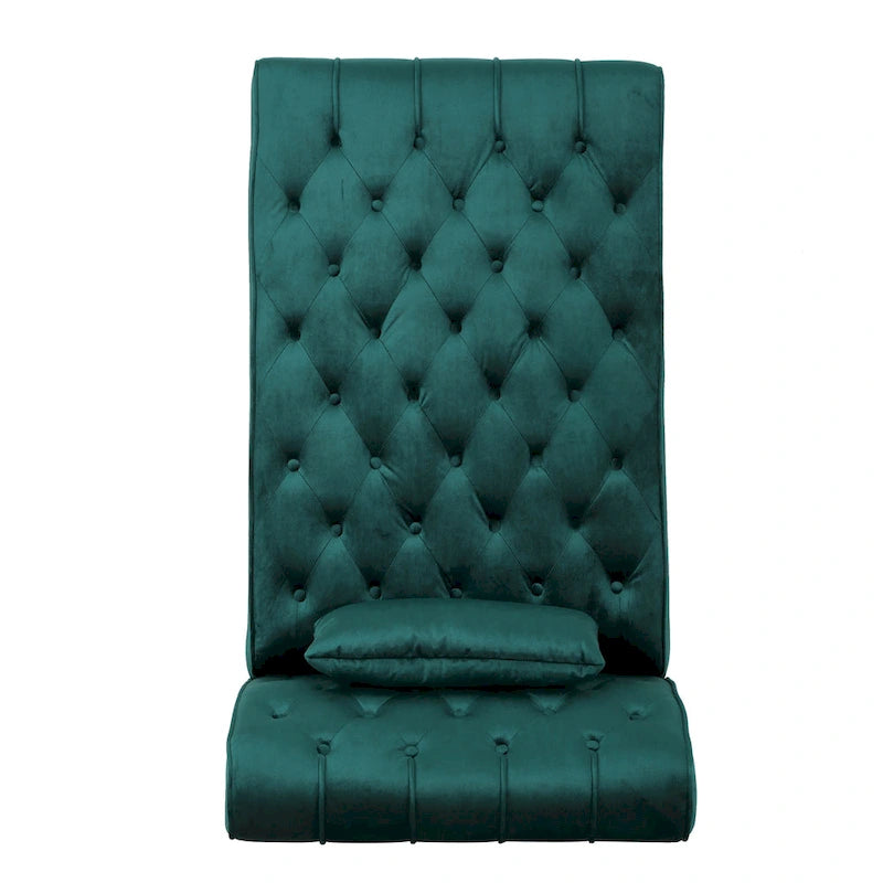 Rubie, méridienne en velours capitonné de style glamour moderne par Christopher Knight Home