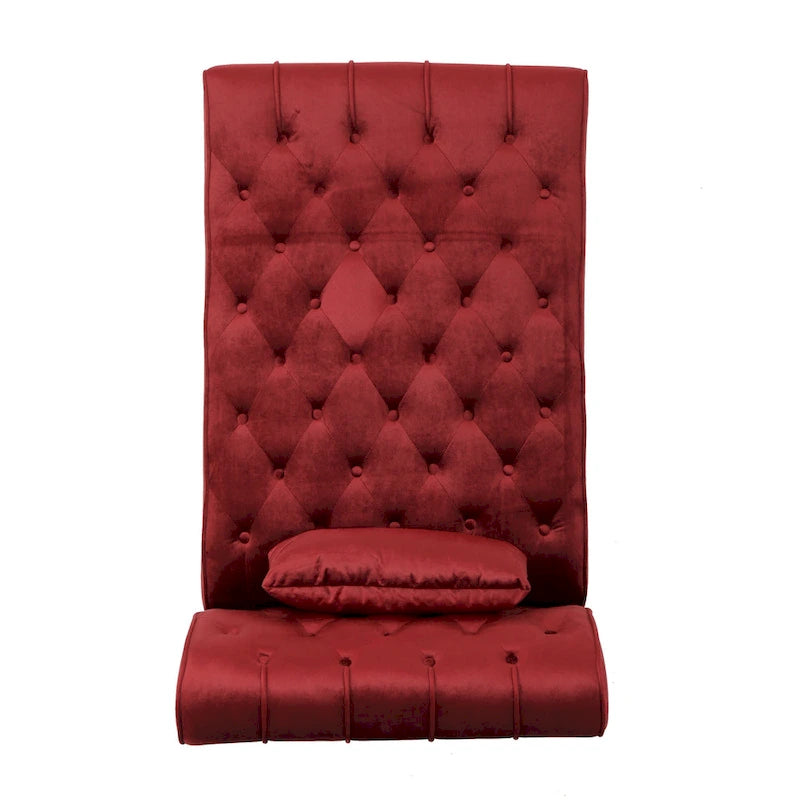 Rubie, méridienne en velours capitonné de style glamour moderne par Christopher Knight Home