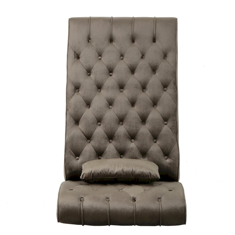 Rubie, méridienne en velours capitonné de style glamour moderne par Christopher Knight Home