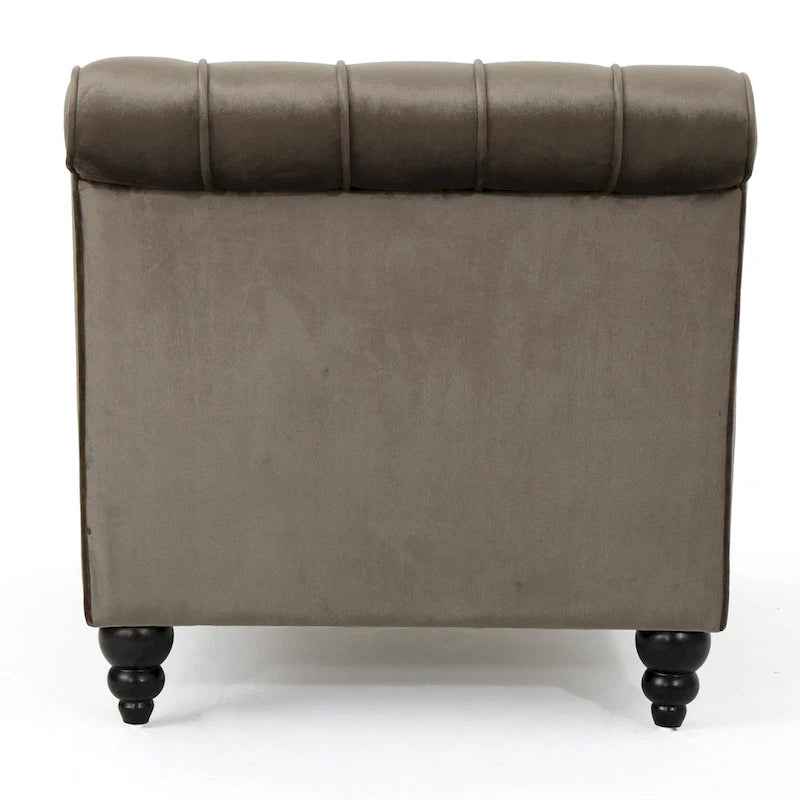 Rubie, méridienne en velours capitonné de style glamour moderne par Christopher Knight Home