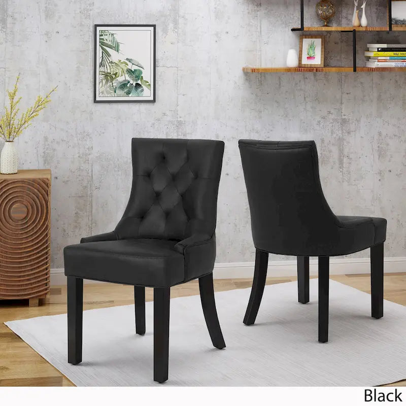 Chaises de salle à manger Hayden en microfibre (lot de 2) par Christopher Knight Home