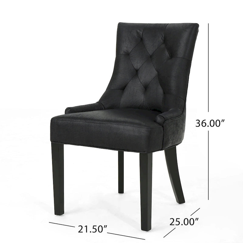 Chaises de salle à manger Hayden en microfibre (lot de 2) par Christopher Knight Home