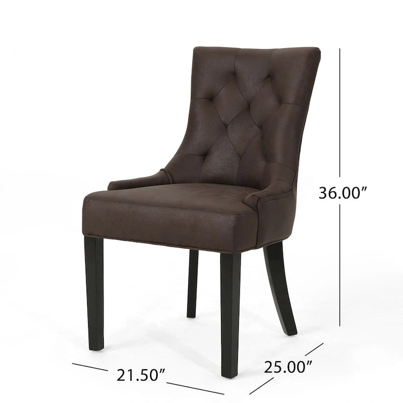 Chaises de salle à manger Hayden en microfibre (lot de 2) par Christopher Knight Home