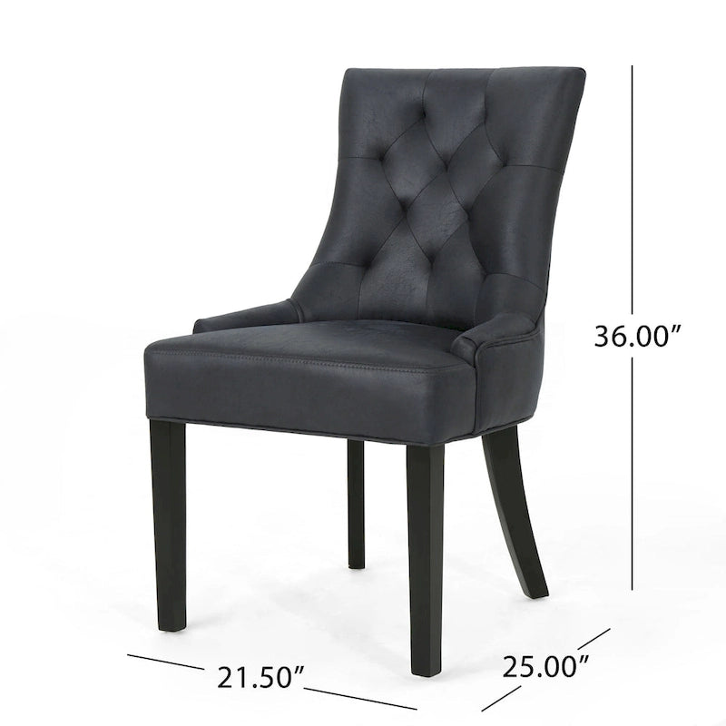 Chaises de salle à manger Hayden en microfibre (lot de 2) par Christopher Knight Home