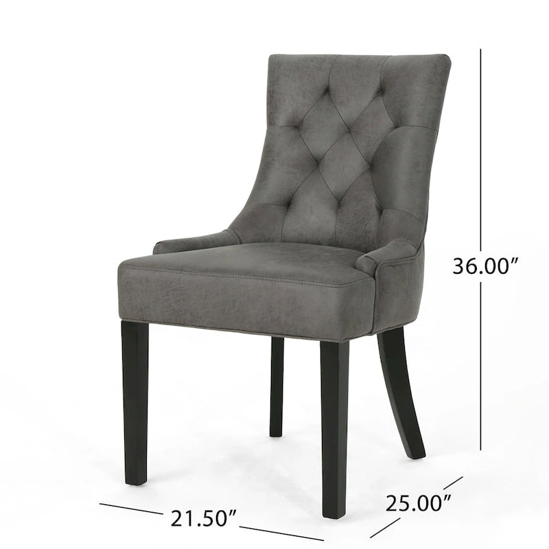 Chaises de salle à manger Hayden en microfibre (lot de 2) par Christopher Knight Home