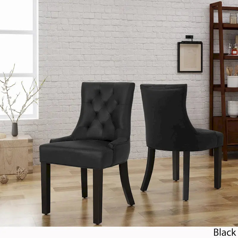 Chaises de salle à manger Hayden en microfibre (lot de 2) par Christopher Knight Home