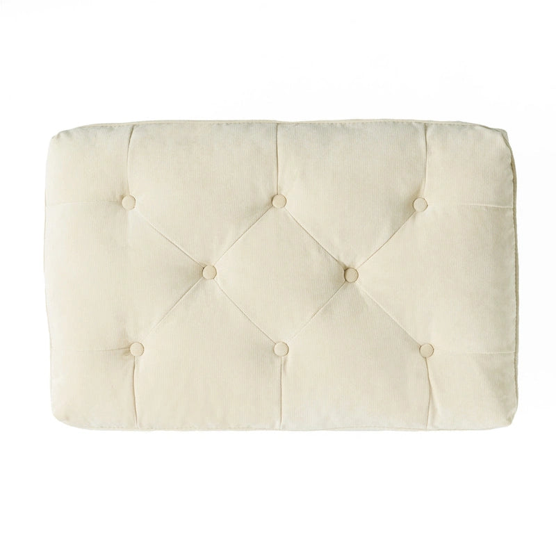 Pouf ottoman moderne touffeté en tissu et à plateau coussiné Jeremy de Christopher Knight Home