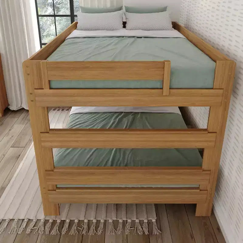 Lit superposé Queen sur Queen pour adultes en bois massif Plank+Beam style ferme