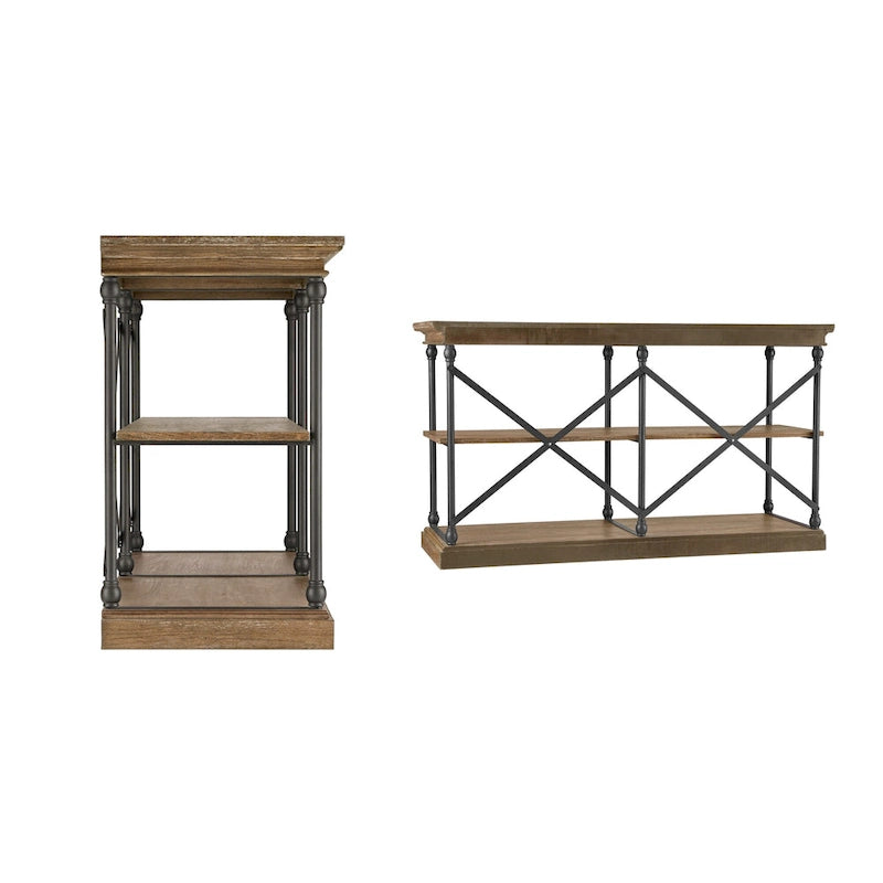 Console d'entrée Dubrovnik Cornice en fer et bois