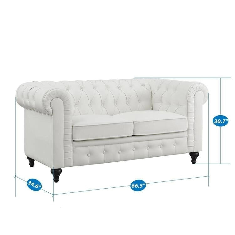 Canapé deux places Emery Chesterfield, Confort luxueux pour salons douillets, Canapé moderne milieu de siècle, Élégance et Sérénité