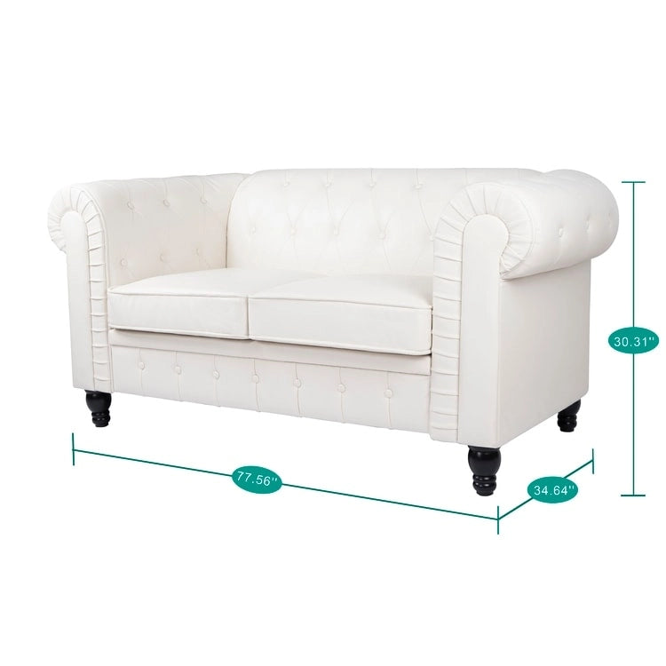 Canapé deux places Emery Chesterfield, Confort luxueux pour salons douillets, Canapé moderne milieu de siècle, Élégance et Sérénité