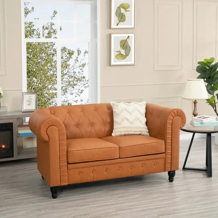 Canapé deux places Emery Chesterfield, Confort luxueux pour salons douillets, Canapé moderne milieu de siècle, Élégance et Sérénité