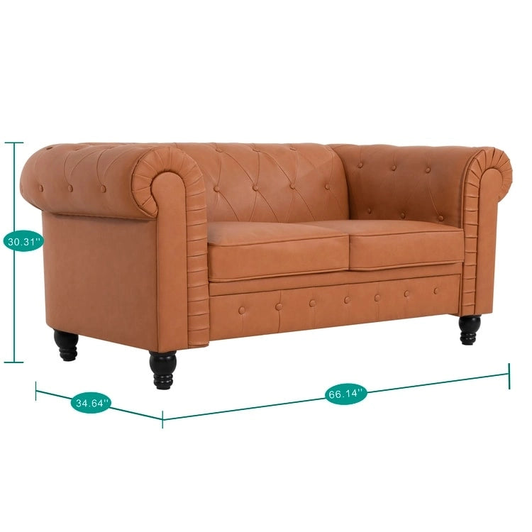 Canapé deux places Emery Chesterfield, Confort luxueux pour salons douillets, Canapé moderne milieu de siècle, Élégance et Sérénité