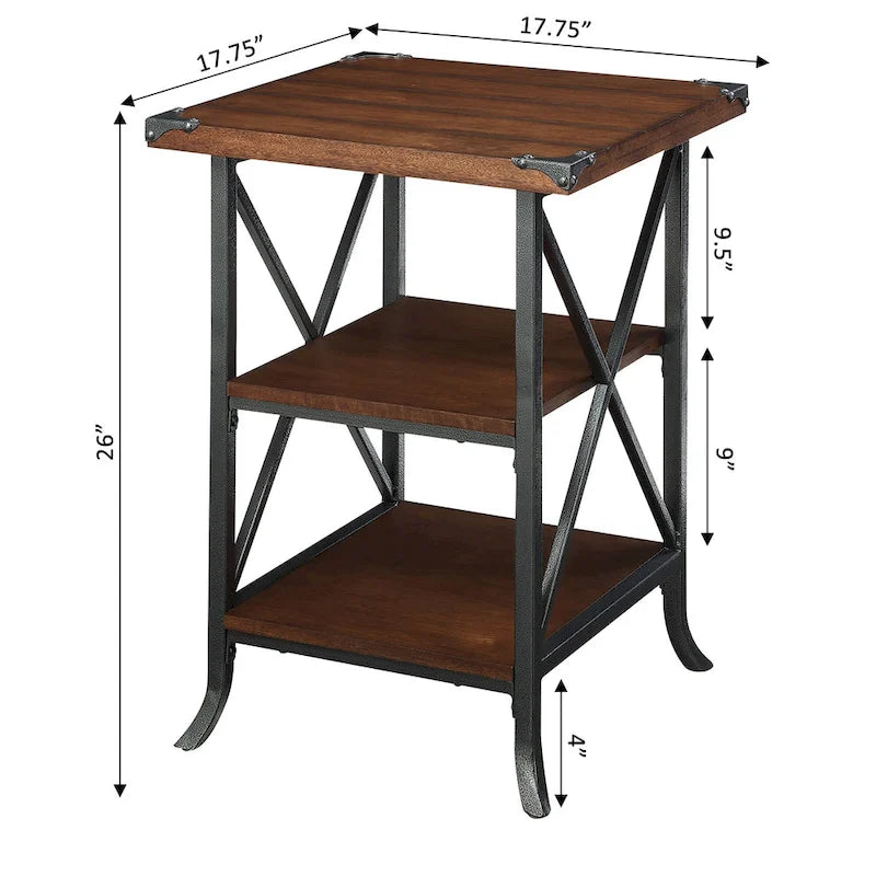 Table d'appoint Brookline avec étagères de Convenience Concepts