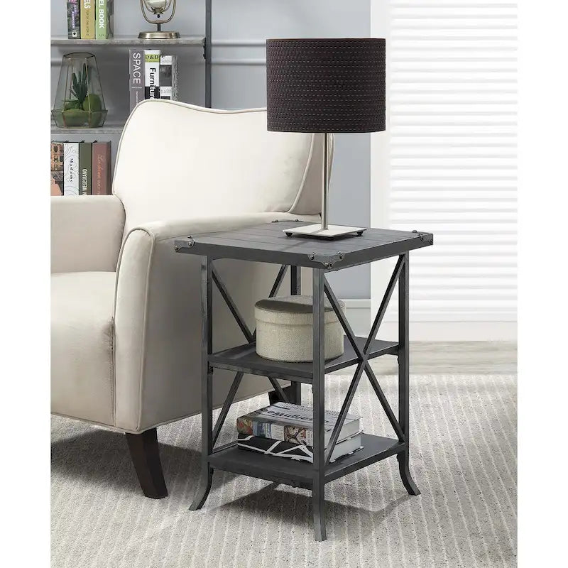 Table d'appoint Brookline avec étagères de Convenience Concepts