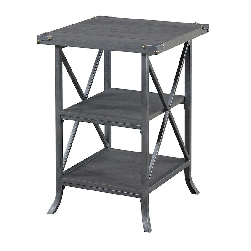 Table d'appoint Brookline avec étagères de Convenience Concepts