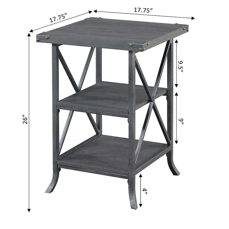 Table d'appoint Brookline avec étagères de Convenience Concepts