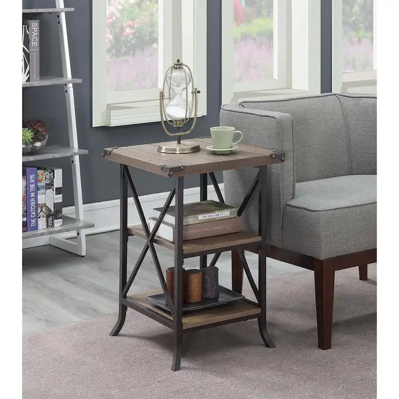 Table d'appoint Brookline avec étagères de Convenience Concepts