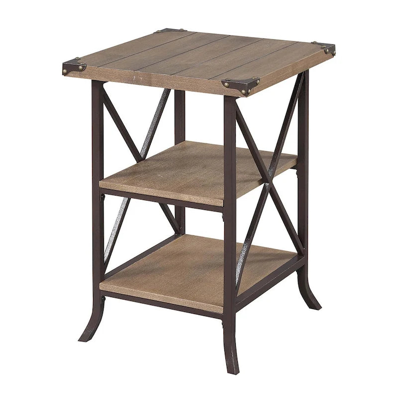 Table d'appoint Brookline avec étagères de Convenience Concepts