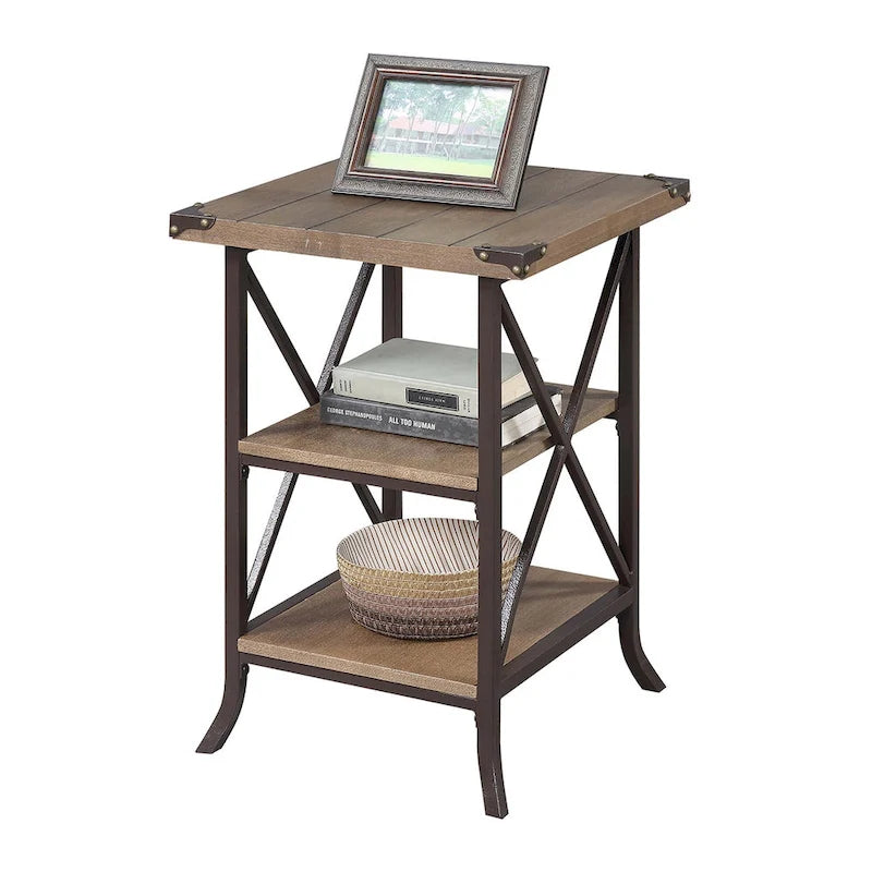 Table d'appoint Brookline avec étagères de Convenience Concepts