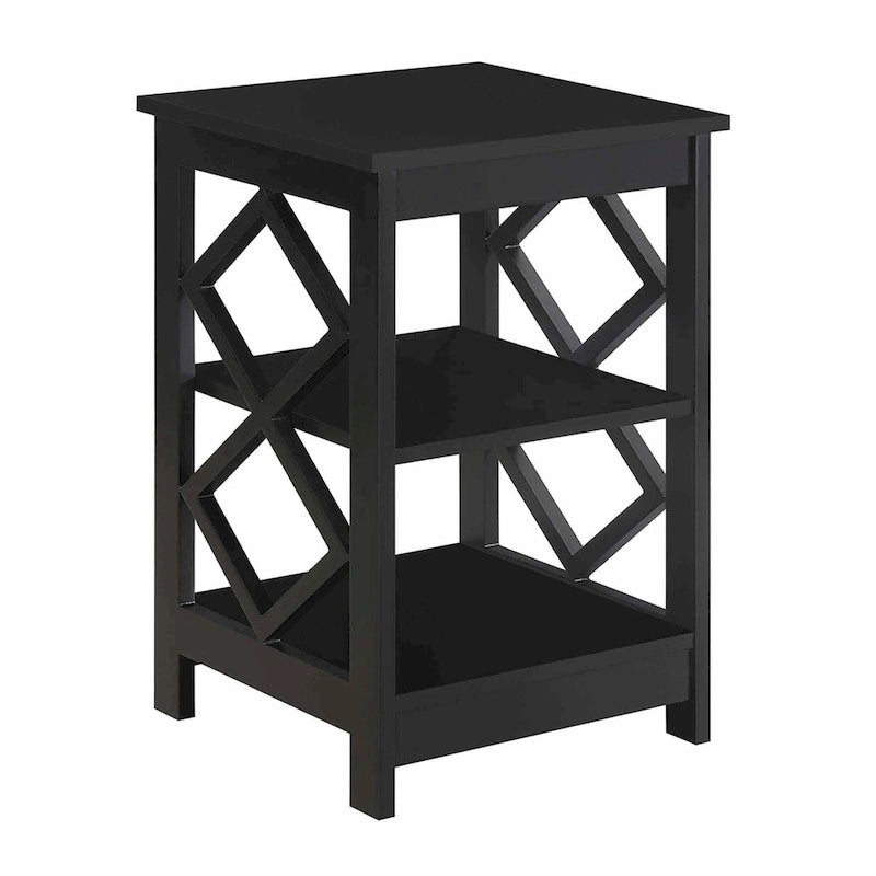 Table d'appoint Diamond avec étagères Convenience Concepts