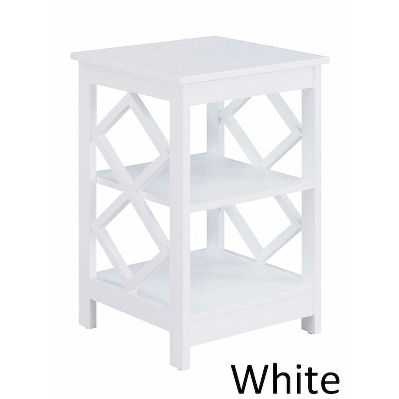 Table d'appoint Diamond avec étagères Convenience Concepts