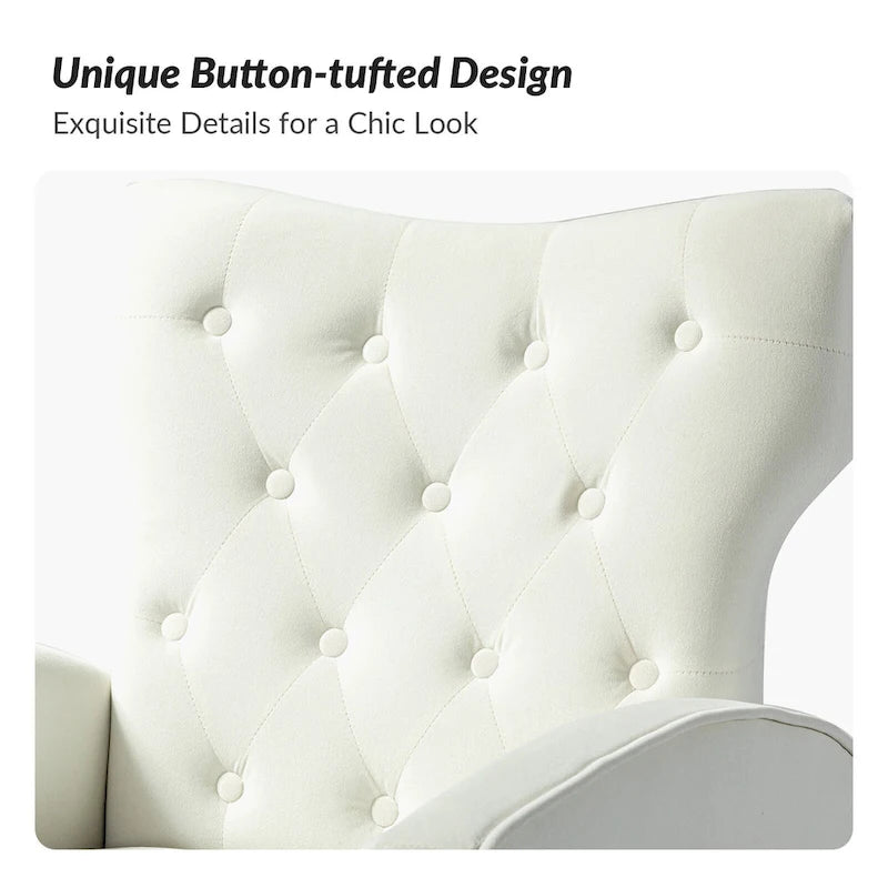 Chaise tuftée Abadiana Accent avec base en métal par HULALA HOME