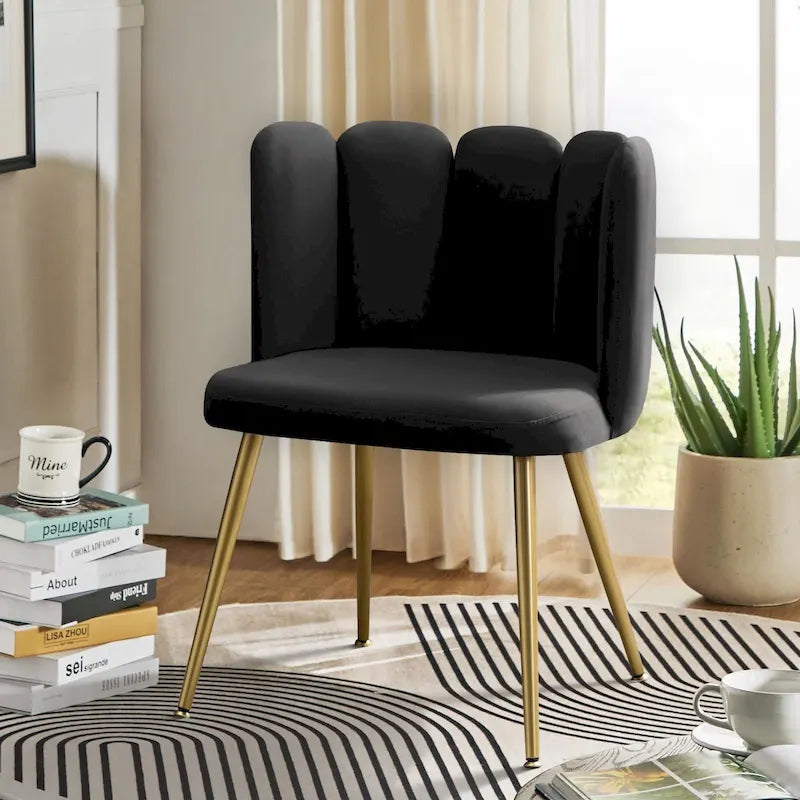 Chaise d'appoint Anjela avec dossier capitonné