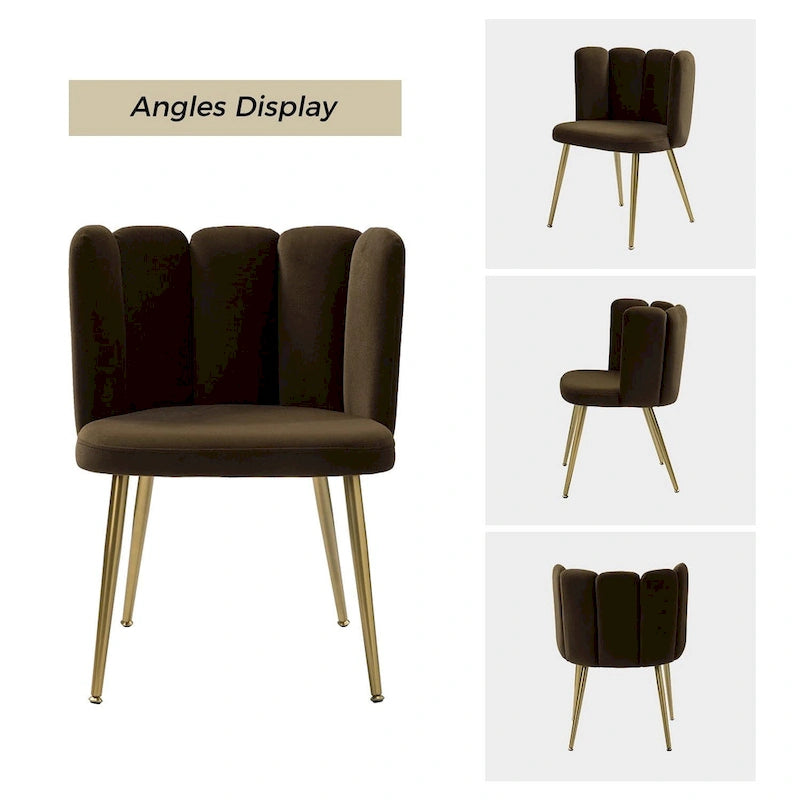 Chaise d'appoint Anjela avec dossier capitonné