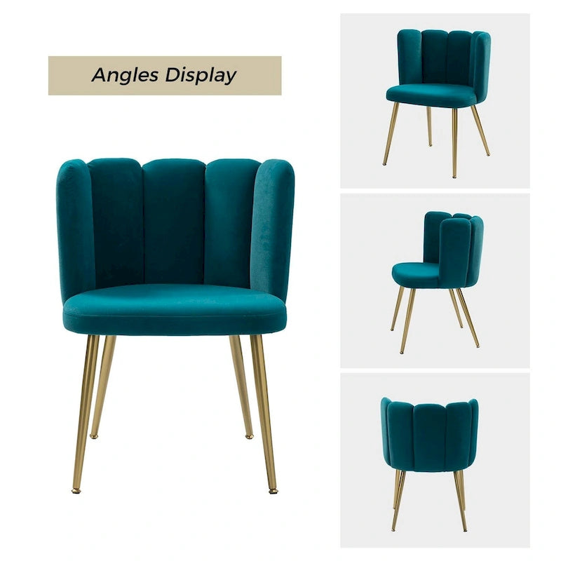 Chaise d'appoint Anjela avec dossier capitonné